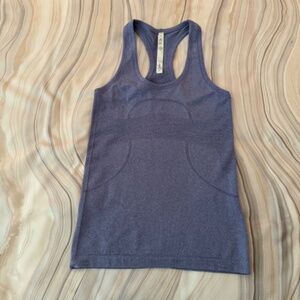 Lululemon Swiftly Tech Racerback Tank in Heathered Blue Purple Color Size 4